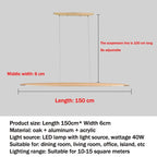 Modern White Wood Linear Pendant Light