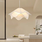 Modern Flower Fabric Pendant Light With Warm Glow