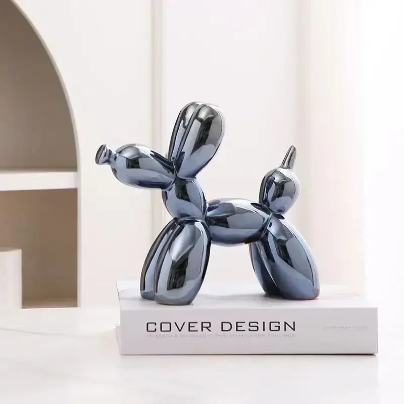 DecorBites™ 22cm Balloon Dog Ceramic Sculpture Decor Statue Office Gift