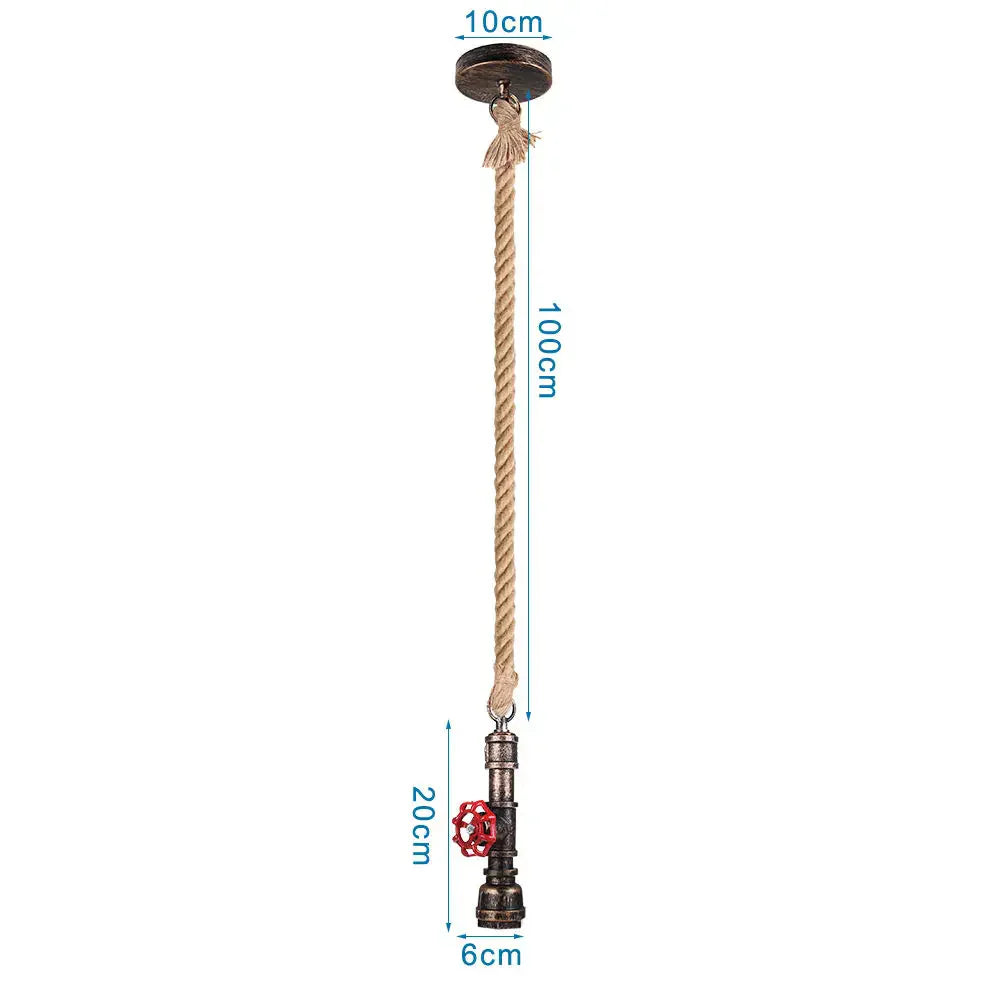DecorBites™ Iron Pipe Pendant Lamp Retro Loft Hanging Light