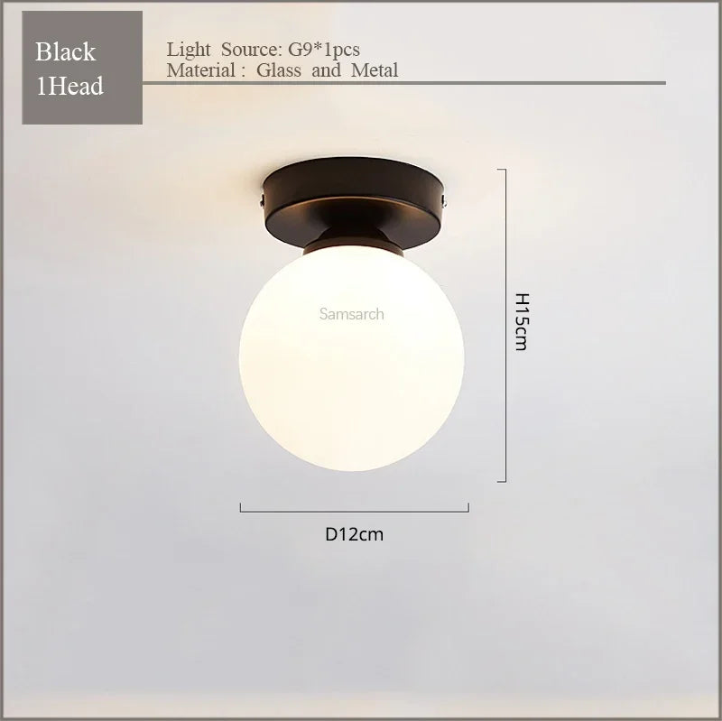 DecorBites™ ثريا سقف LED ذهبية سوداء لغرفة المعيشة وغرفة النوم تركيبات الإضاءة