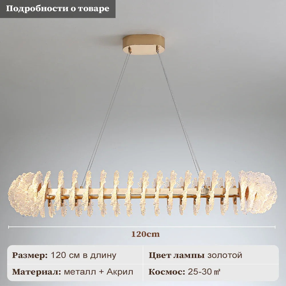DecorBites™ Coral Flower Crystal Chandelier: Modern Luxury LED Pendant Lighting for Home