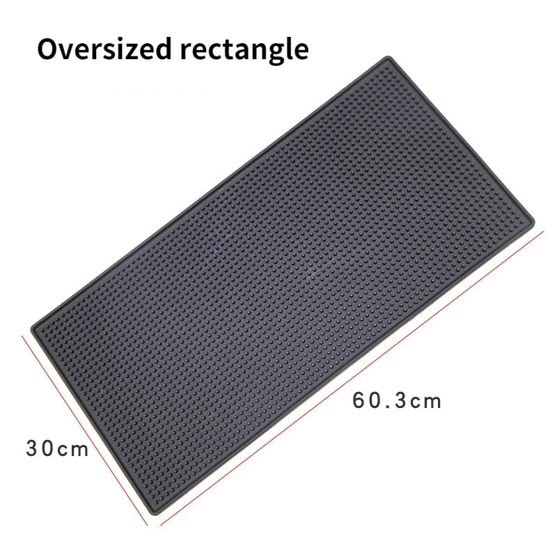 DecorBites™ Coffee Bar Cup Mat: PVC Rubber, Anti-slip, Heat Resistant, Durable Drain Mats