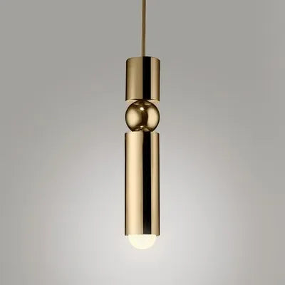 DecorBites™ Black Gold LED Tube Pendant Lamp for Home Shop Decoration