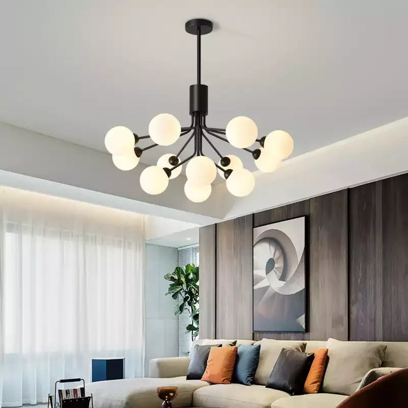 DecorBites™ ثريا كرة زجاجية ذهبية: إضاءة LED فاخرة لغرفة الطعام والمطبخ والمقهى