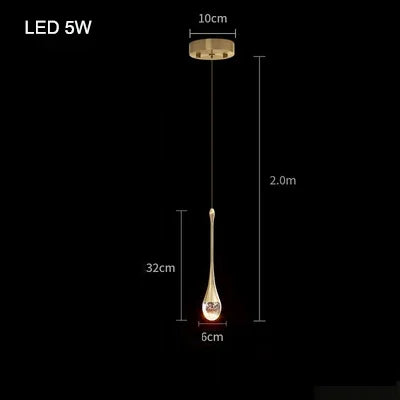 DecorBites™ Bubble Crystal Chandelier Hanging Lamp: Modern LED Pendant Lights for Home Decor