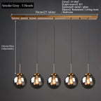 Modern Luxury Metal Chandelier Nordic Creative LED Glass Pendant Lamp Living Room Dining Room Bedside Simple Small Hanging Lamp