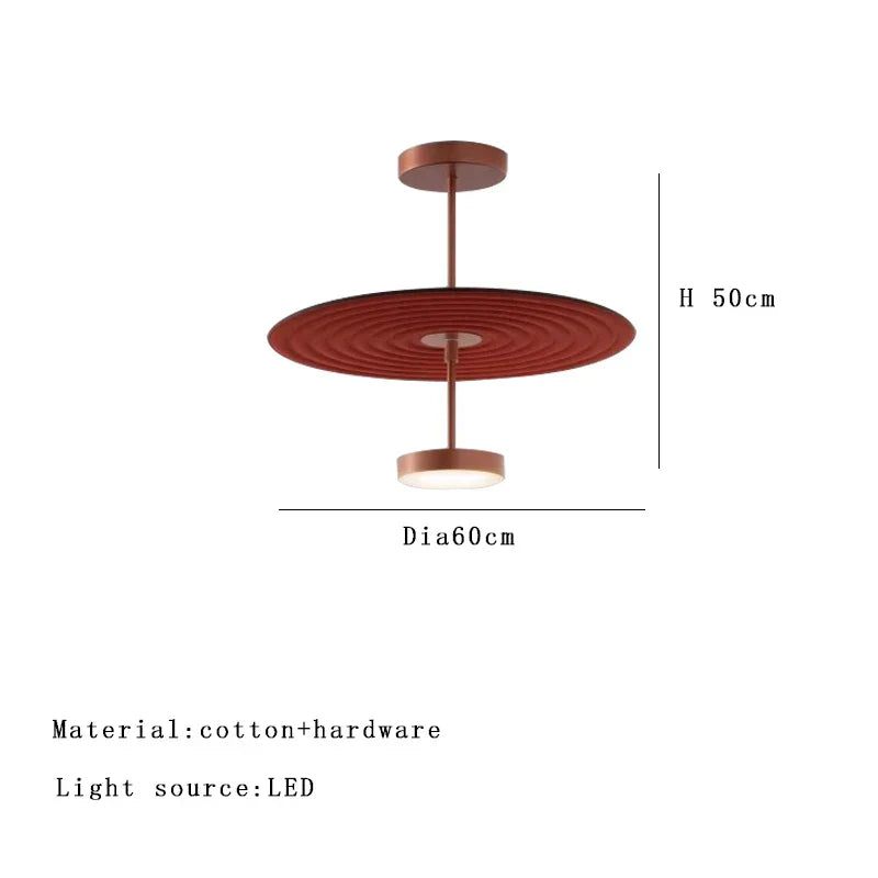 DecorBites™ Cotton Round LED Pendant Lights Green Red Art Decoration Offices Bedrooms