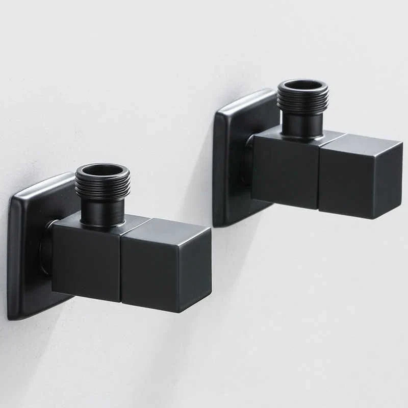 DecorBites™ Brus Gold Corner Valve, Stainless Steel Black Angle Valve for Bathroom Tap