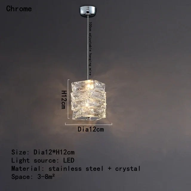 Lustre Plafonnier Suspendu LED en Cristal DecorBites™ pour Îlot de Cuisine, Salle à Manger et Salon