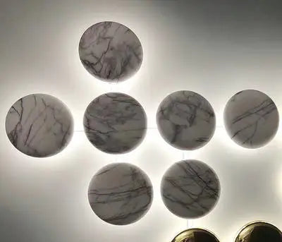 DecorBites™ Gold Round LED Wall Lamps for Luxury Home Decor