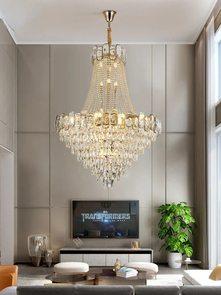 DecorBites™ Elegant Crystal Chandelier LED Lighting for Living Room - Modern Luxury Design
