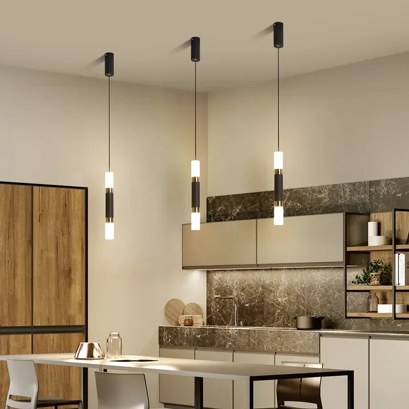 أضواء معلقة هندسية LED من DecorBites™ لغرفة المعيشة وغرفة النوم والمطبخ، مصابيح معلقة حديثة للديكور