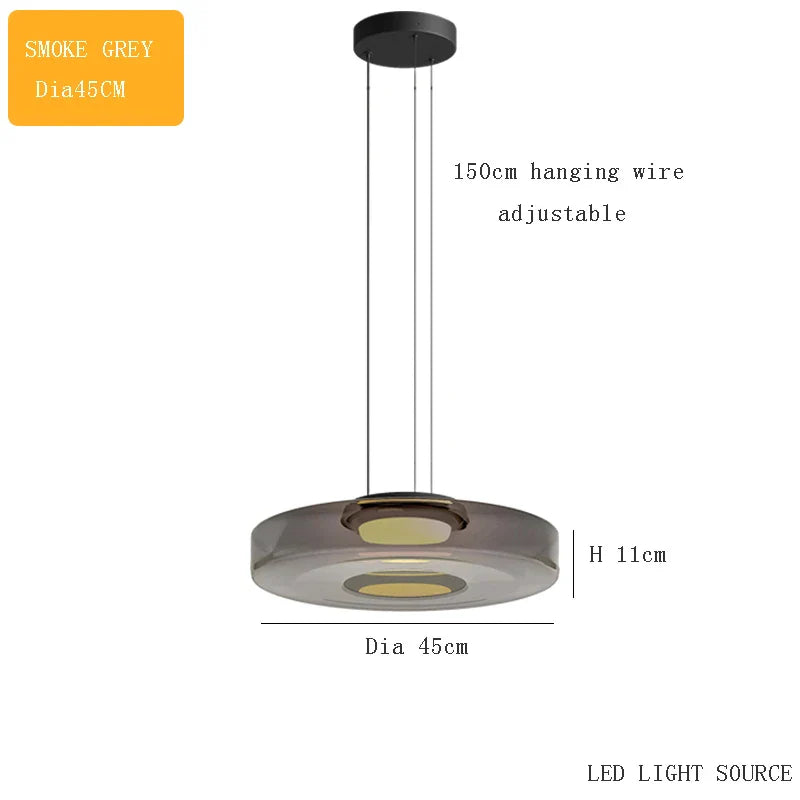DecorBites™ Glass Chandelier LED Pendant Lights Modern Home Decor