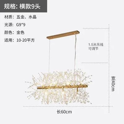 DecorBites™ Crystal Dandelion Pendant Lights for Chic Home Decor