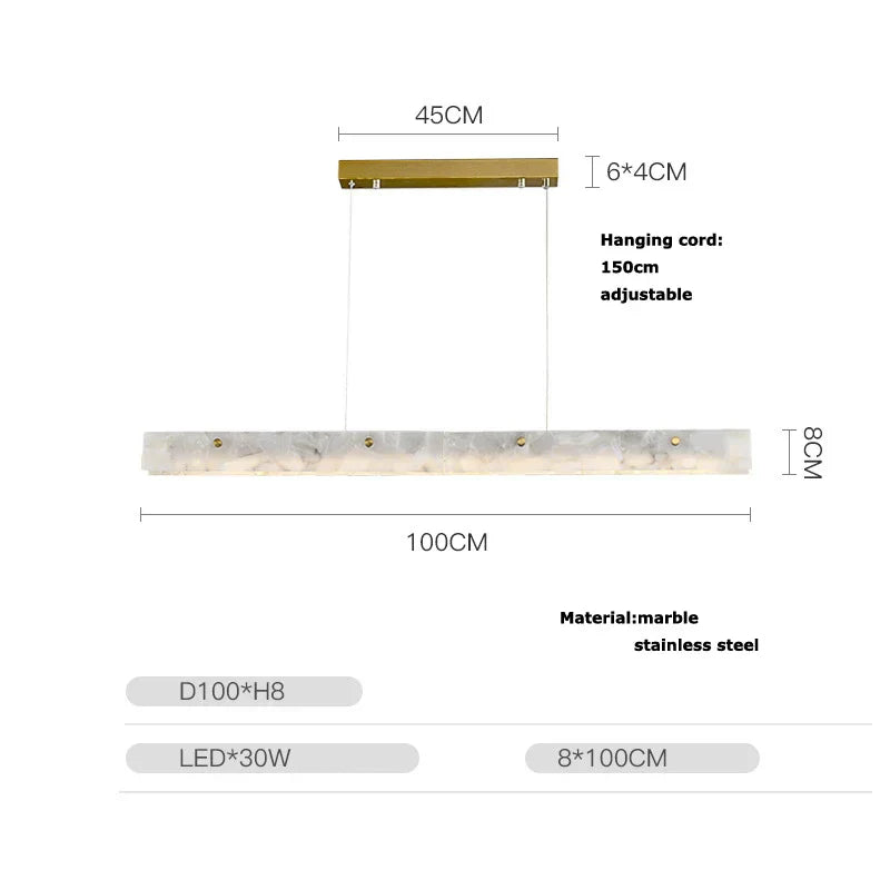 DecorBites™ Gold Chrome LED Pendant Chandelier for Dining Room Lighting
