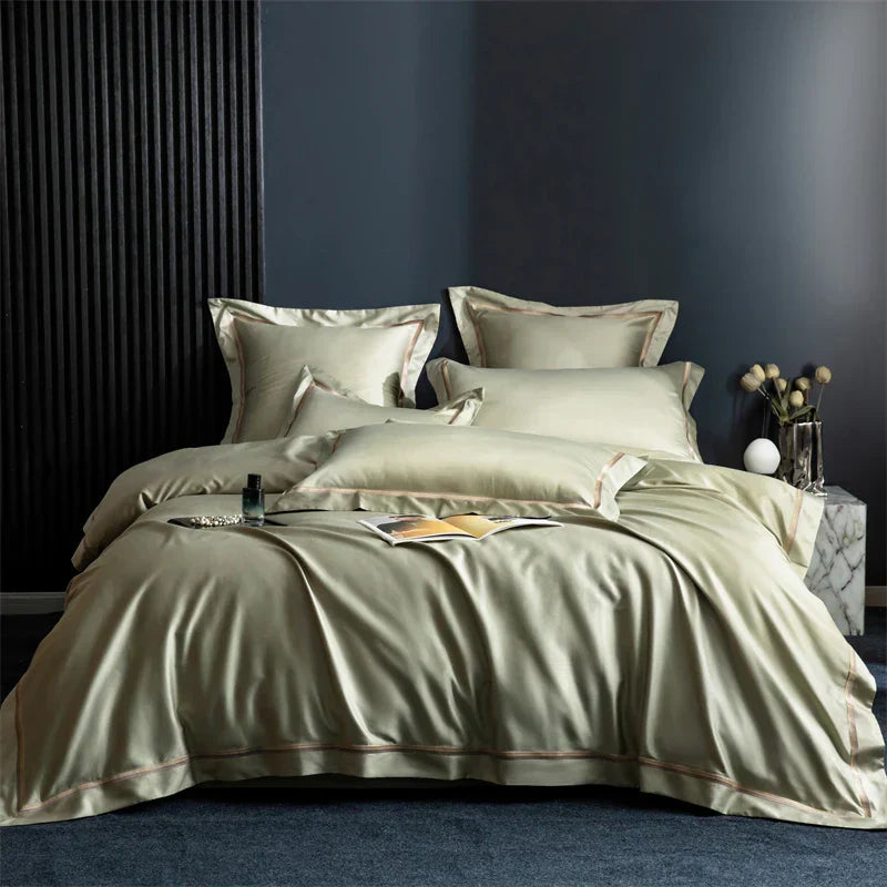 DecorBites™ 1000TC Egyptian Cotton Hotel Style Embroidery Bedding Set