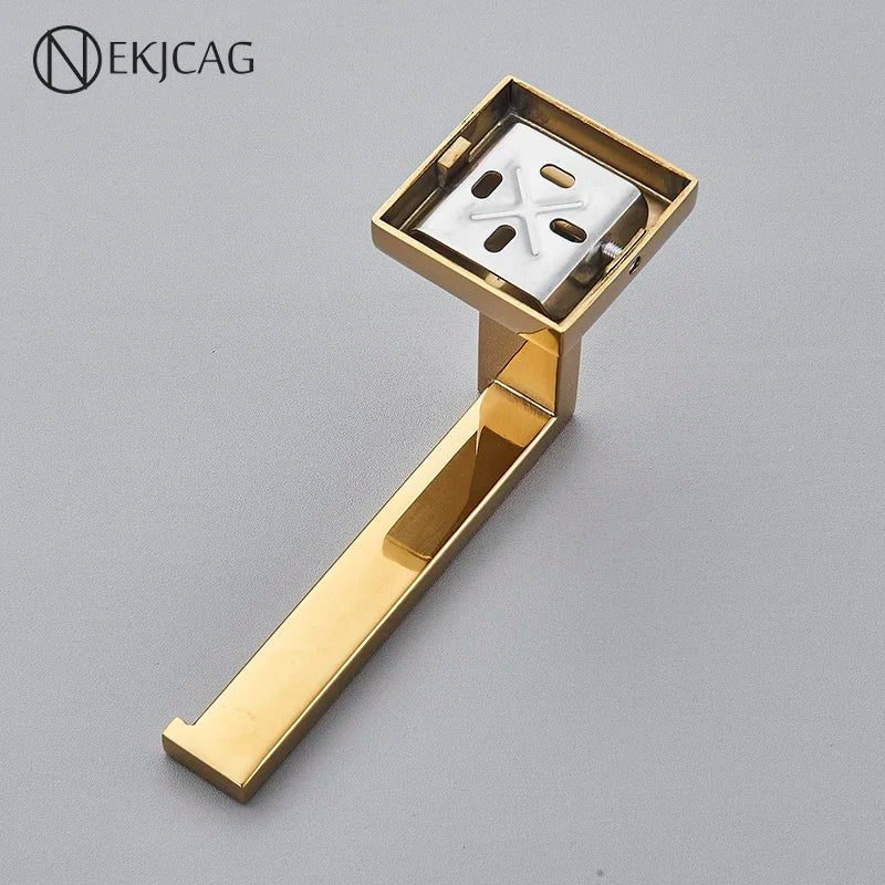 DecorBites™ Gold Square Paper Holder ملحق حمام