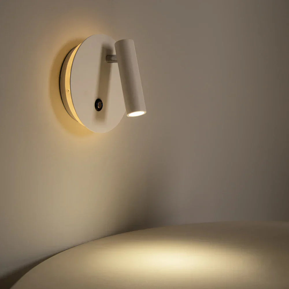DecorBites™ Dimmable LED Wall Lamp with Touch Switch, 340° Rotatable Backlight for Bedside & Study