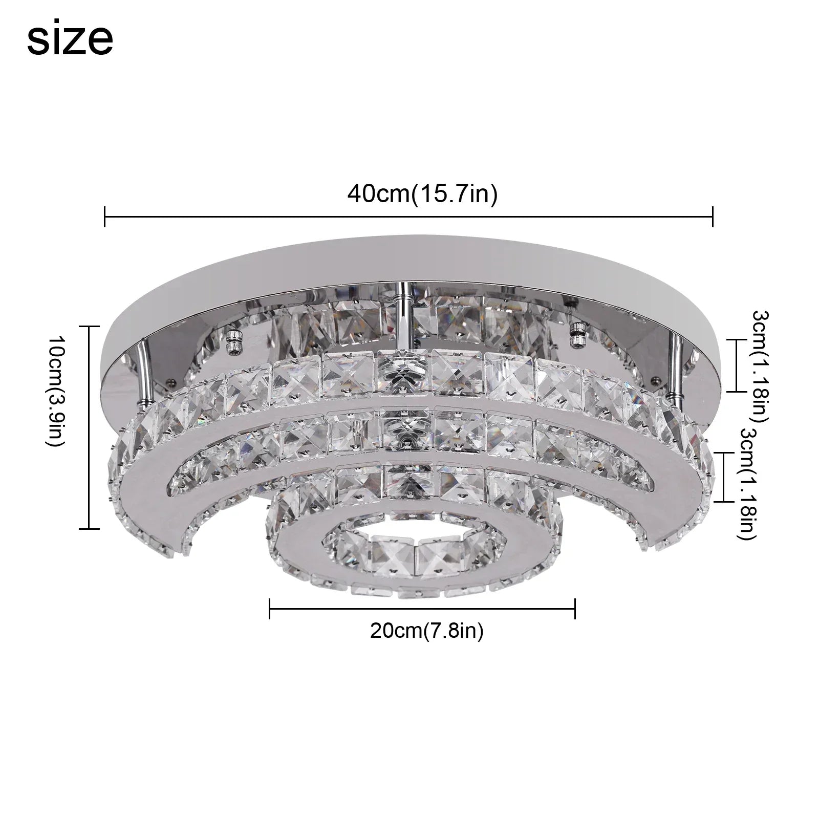 DecorBites™ Crystal LED Sun Moon Chandelier Pendant Light for Living Dining Bedroom