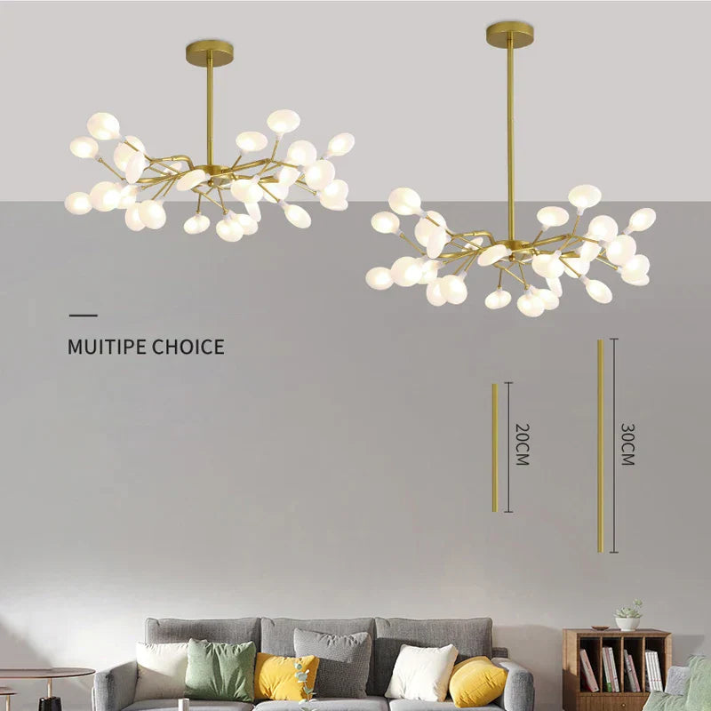 ثريا يراعة LED من DecorBites™: مصابيح سقف اسكندنافية حديثة لديكور المنزل الفاخر