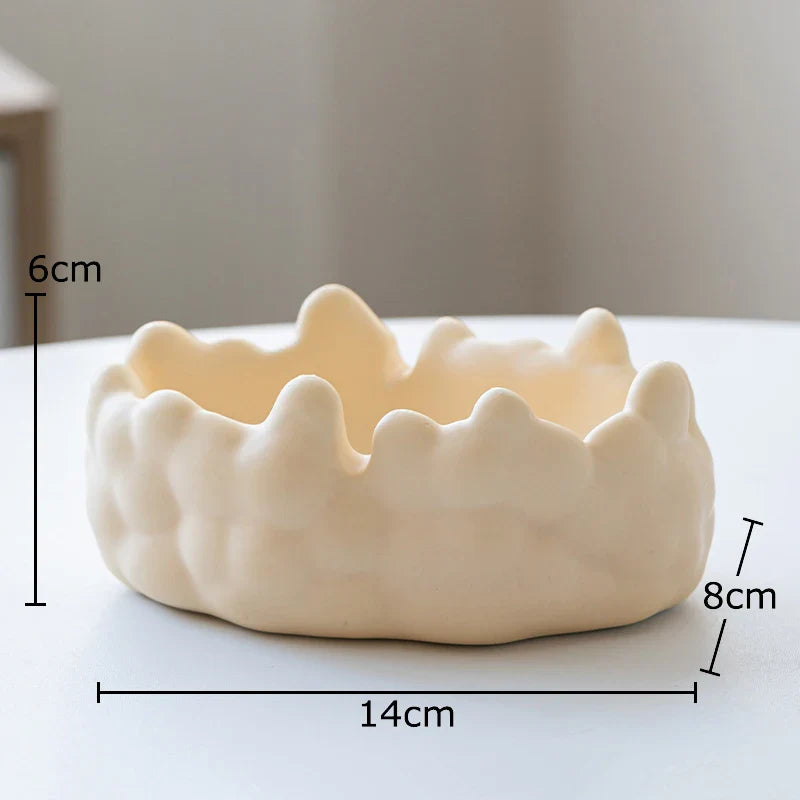 "DecorBites™ Ceramic Bubble Clouds Ashtray for Home & Office Smoking Accessories"