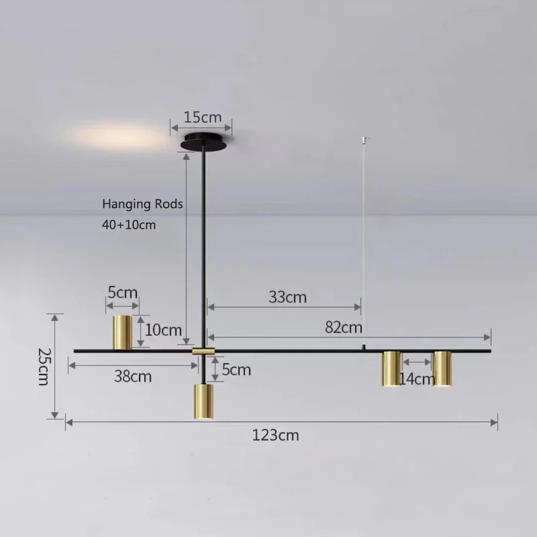 DecorBites™ Black Chandelier Pendant Lights for Dining Table, Kitchen, Living Room