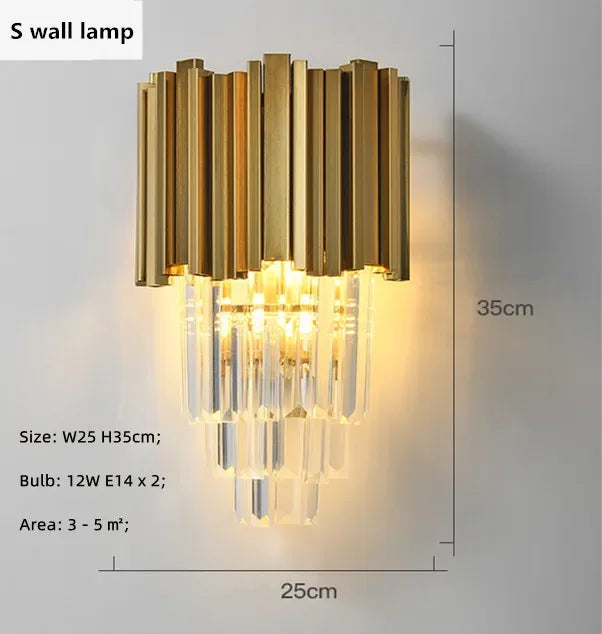 DecorBites™ ثريا كريستال ذهبية: إضاءة LED متدلية فاخرة وعصرية لديكور غرف المعيشة والطعام والنوم