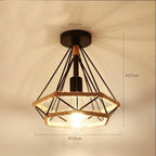 Nordic Diamond Metal Pendant Light in Stainless Steel