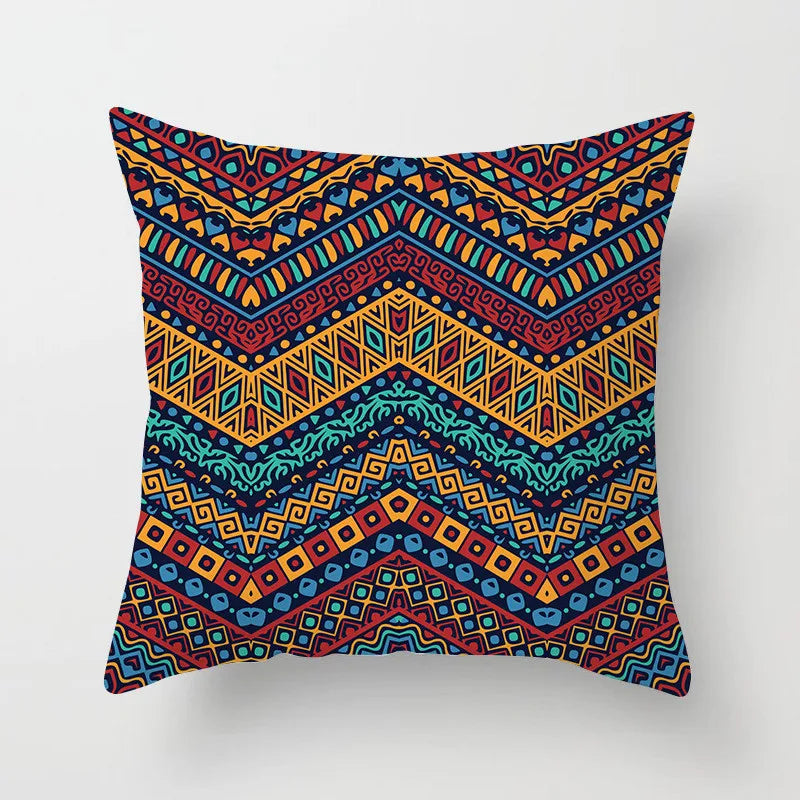 DecorBites™ Geometric Square Pillowcase Ethnic Retro Sofa Pillow Cover 45x45cm Home Decor