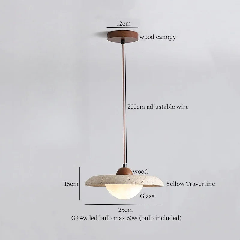DecorBites™ Glass Ball LED Pendant Light Yellow for Home Decor Dining Living Room
