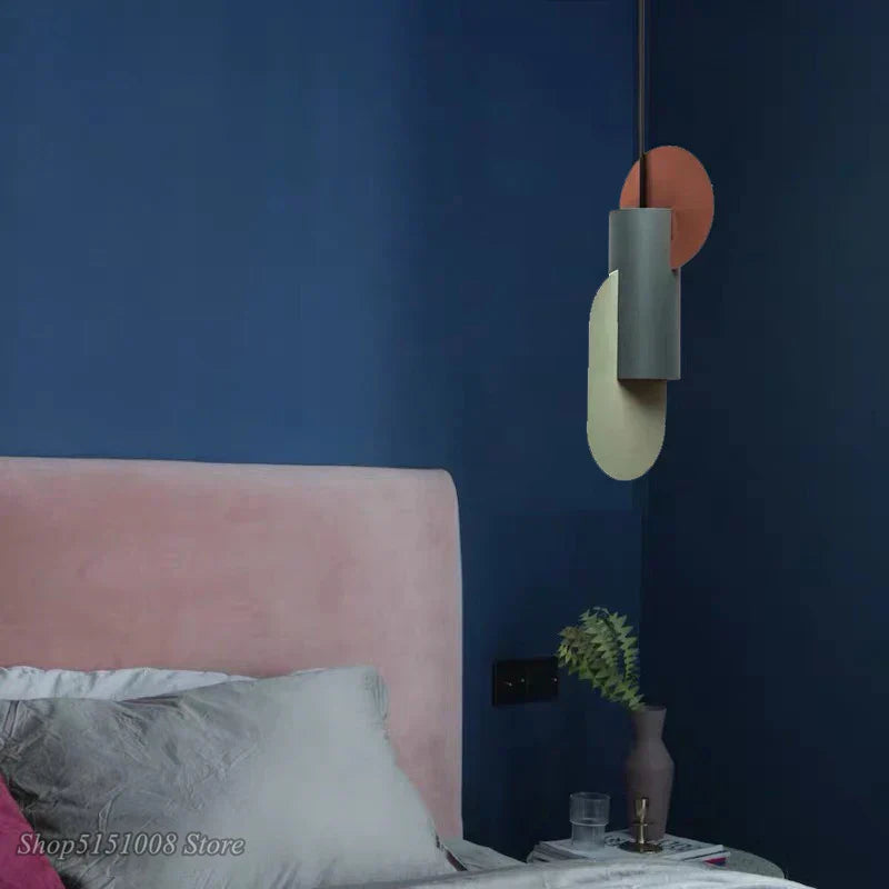 مصباح تعليق LED أسطواني أخضر DecorBites™ - مصباح معلق Nordic حديث برأس واحد