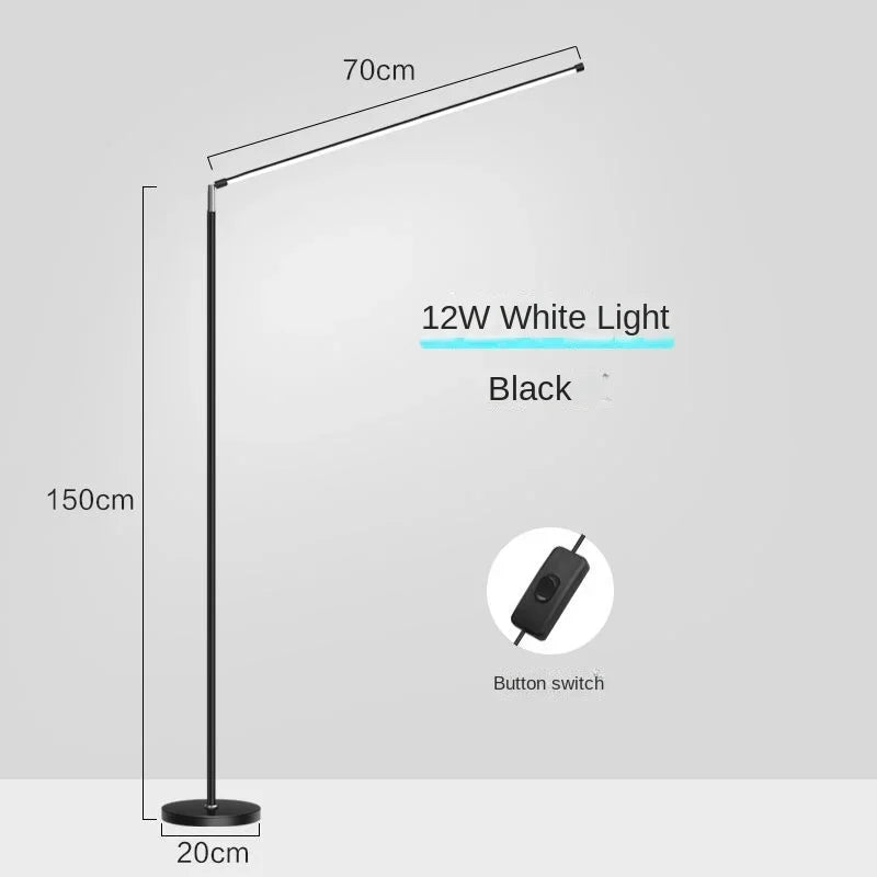 مصباح أرضي LED من DecorBites™: إضاءة قراءة فائقة السطوع وبلمسة عصرية لغرفة المعيشة وغرفة النوم