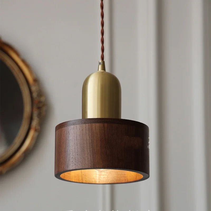 DecorBites™ LED Wood Pendant Light Fixture | Adjustable Hanging Lamp for Home Decor