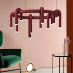 Modern 6-Light Metal Pendant Chandelier