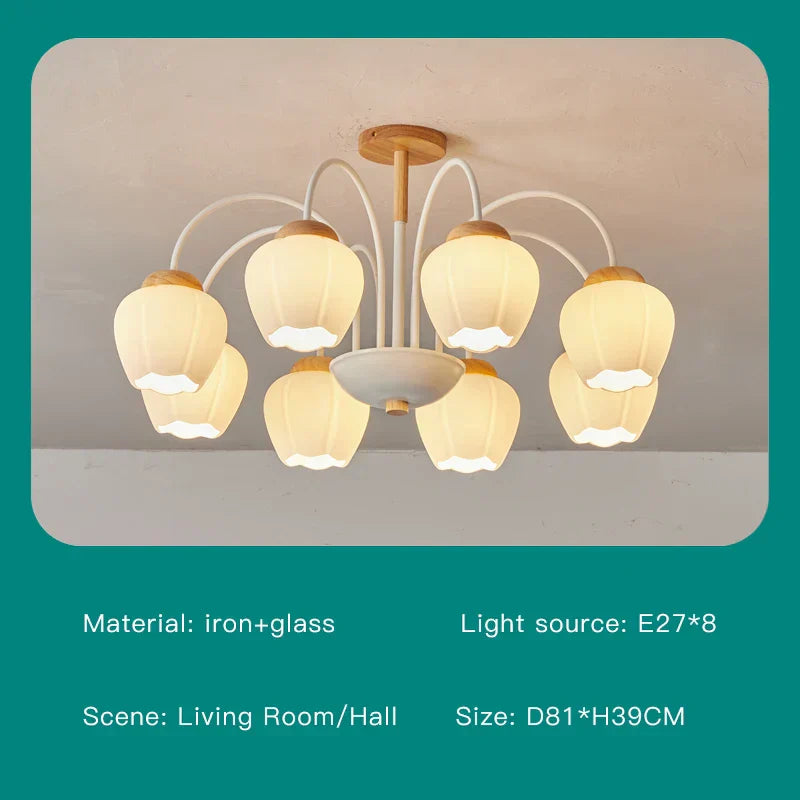 DecorBites™ 2024 Modern Green White Chandelier Ceiling Hanging Lamp for Living Room Dining Bedroom