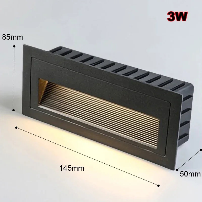 DecorBites™ Applique murale LED encastrée pour marches et escaliers extérieurs, Lampe murale encastrée étanche IP65