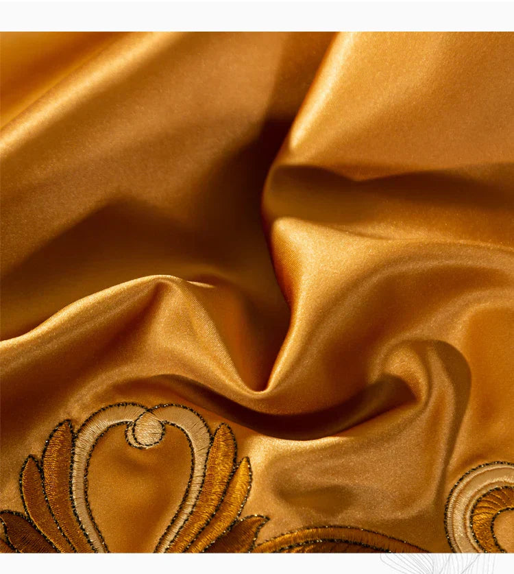 طقم مفروشات منقوش فاخر من ™DecorBites - غطاء لحاف وملاءة سرير ومفرش سرير