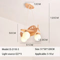 ثريا طائرة خشبية للأطفال DecorBites™ إضاءة قلادة LED لغرفة نوم الأولاد