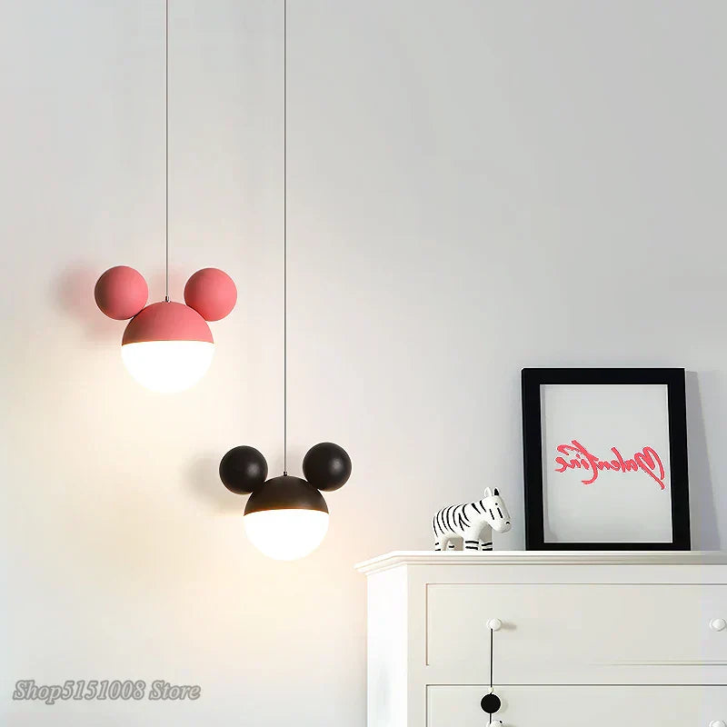 مصباح معلق بتصميم رسوم متحركة LED من DecorBites™ للأطفال، مصباح ميكي برينسيس معلق لحماية العين