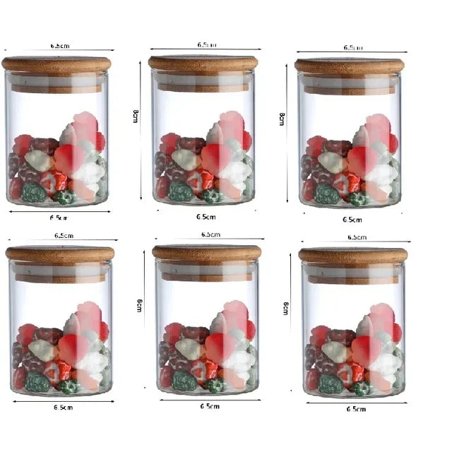 برطمان تخزين طعام زجاجي من DecorBites™ مع غطاء لتنظيم المطبخ