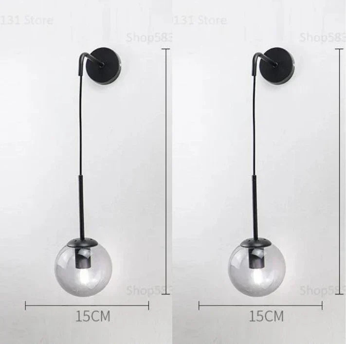 DecorBites™ Glass Ball Wall Lamp - Nordic Retro LED Lighting Fixture