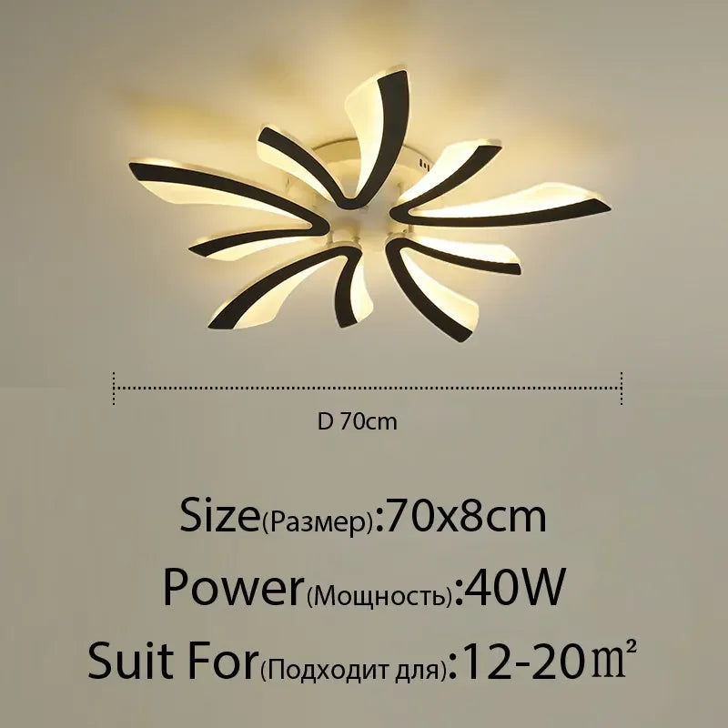 ثريا سقف LED DecorBites™ مع جهاز تحكم عن بعد لديكور المنزل
