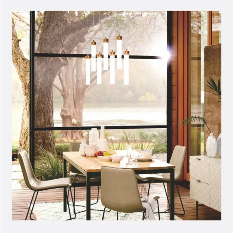 Modern Gold Glass Pendant Light