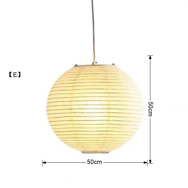 DecorBites™ مصباح معلق ياباني وابي سابي LED E27 سقف ورق الأرز معلق من نوجوتشي أكاري