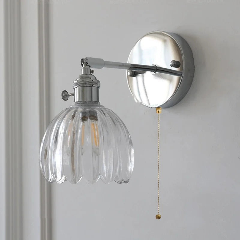 DecorBites™ Clear Glass LED Wall Lamp, Up Down Rotate, Dining Aisle Bar Light