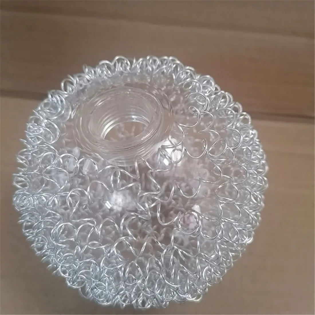 DecorBites™ Glass Lampshade with Aluminum Wire for G9 Bulb Cover and 20mm Hole