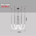 Contemporary Acrylic Line Pendant Light In Brushed Nickel