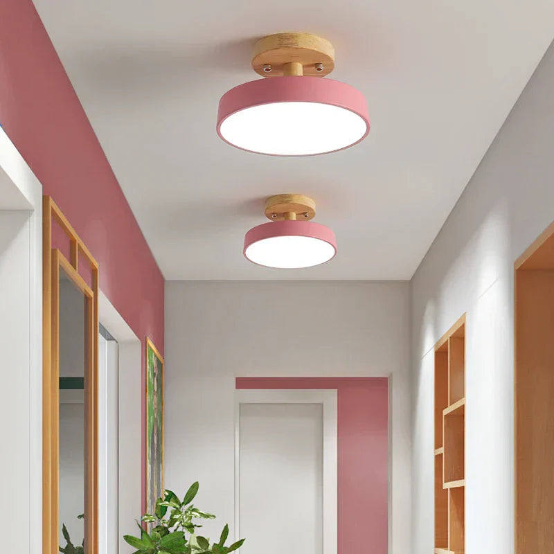 مصباح سقف LED من الأكريليك والخشب من DecorBites™ – مصباح إضاءة داخلي بتصميم نورديك