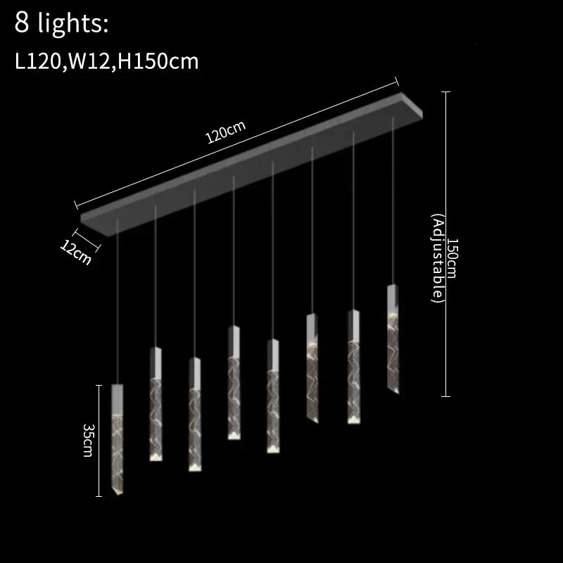DecorBites™ Crystal LED Chandelier: Modern Luxury Staircase & Living Room Hanging Lamp